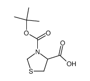 3-(tert-butoxycarbonyl)-1,3-thiazolidine-4-carboxylic acid Structure