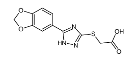 2-[[5-(1,3-benzodioxol-5-yl)-1H-1,2,4-triazol-3-yl]sulfanyl]acetic acid结构式