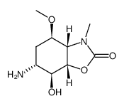 2(3H)-Benzoxazolone,6-aminohexahydro-7-hydroxy-4-methoxy-3-methyl-,[3aS-(3aalpha,4alpha,6bta,7alpha,7aalpha)]-(9CI) Structure
