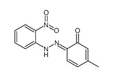 3-methyl-6-[(2-nitrophenyl)hydrazinylidene]cyclohexa-2,4-dien-1-one结构式