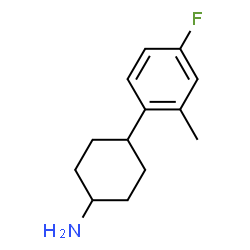 Cyclohexanamine, 4-(4-fluoro-2-methylphenyl)-, trans- (9CI) Structure