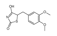 5-[(3,4-dimethoxyphenyl)methyl]-1,3-thiazolidine-2,4-dione结构式