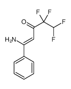 1-amino-4,4,5,5-tetrafluoro-1-phenylpent-1-en-3-one结构式