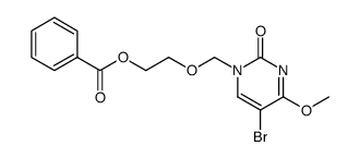 1,2-dihydro-5-bromo-4-methoxy-2-oxo-1-(2'-benzoyloxyethoxymethyl)pyrimidine结构式