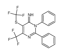 1,2-diphenyl-4-trifluoromethyl-5-trifluoromethylthio-6(1H)-pyrimidine结构式