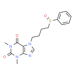 1,3-Dimethyl-7-[4-(phenylsulfinyl)butyl]-1H-purine-2,6-dione结构式