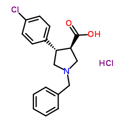 Trans-1-benzyl-4-(4-chlorophenyl)pyrrolidine-3-carboxylic acid-HCl picture