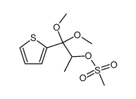 1,1-dimethoxy-1-(thiophen-2-yl)propan-2-yl methanesulfonate结构式
