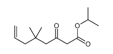 propan-2-yl 5,5-dimethyl-3-oxooct-7-enoate结构式