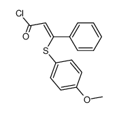 (Z)-3-((4-methoxyphenyl)thio)-3-phenylacryloyl chloride Structure