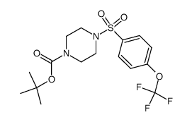 1,1-dimethylethyl 4-({4-[(trifluoromethyl)oxy]phenyl}sulfonyl)-1-piperazinecarboxylate结构式