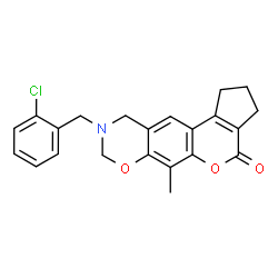 9-(2-chlorobenzyl)-6-methyl-2,3,9,10-tetrahydro-1H-cyclopenta[3,4]chromeno[6,7-e][1,3]oxazin-4(8H)-one picture