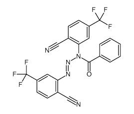 N-[2-cyano-5-(trifluoromethyl)phenyl]-N-[[2-cyano-5-(trifluoromethyl)phenyl]diazenyl]benzamide结构式