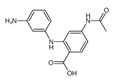 4-acetylamino-2-(3-amino-anilino)-benzoic acid Structure
