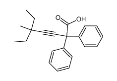 5-ethyl-5-methyl-2,2-diphenyl-hept-3-ynoic acid结构式