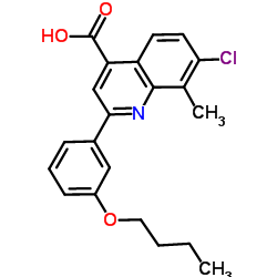 2-(3-Butoxyphenyl)-7-chloro-8-methyl-4-quinolinecarboxylic acid structure