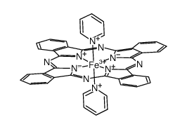 [Fe(phthalocyanine)(pyridine)2](1+) Structure