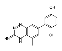 3-(3-amino-5-methyl-1,2,4-benzotriazin-7-yl)-4-chlorophenol Structure