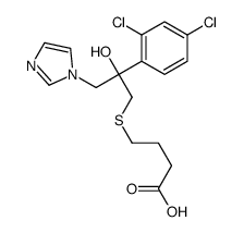 4-[2-(2,4-dichlorophenyl)-2-hydroxy-3-imidazol-1-yl-propyl]sulfanylbut anoic acid Structure