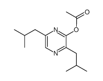 3,6-diisobutylpyrazin-2-yl acetate Structure