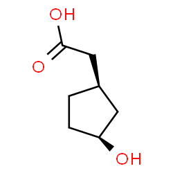 2-[(1R,3S)-rel-3-hydroxycyclopentyl]acetic acid结构式
