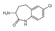 3-amino-7-chloro-1,3,4,5-tetrahydro-1-benzazepin-2-one结构式