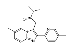 N,N-dimethyl-2-[6-methyl-2-(5-methylpyridin-2-yl)imidazo[1,2-a]pyridin-3-yl]acetamide结构式