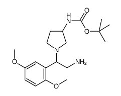 3-N-Boc-氨基-1-[2-氨基-1-(2,5-二甲氧基-苯基)-乙基]-吡咯烷结构式