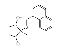2-methyl-2-(naphthalen-1-ylmethylsulfanyl)cyclopentane-1,3-diol结构式