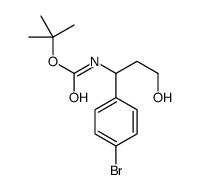 3-(Boc-amino)-3-(4-bromophenyl)-1-propanol结构式