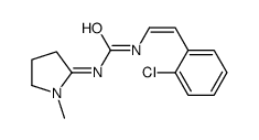 1-[2-(2-chlorophenyl)ethenyl]-3-(1-methylpyrrolidin-2-ylidene)urea结构式