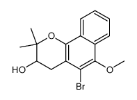 5-bromo-6-methoxy-2,2-dimethyl-3,4-dihydro-2H-naphtho[1,2-b]pyran-3-ol Structure