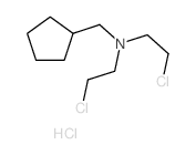Cyclopentanemethanamine,N,N-bis(2-chloroethyl)-, hydrochloride (1:1) structure