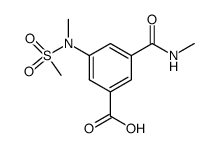 3-[(methylamino)carbonyl]-5-[methyl(methylsulfonyl)amino]benzoic aicd Structure