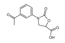 (5S)-3-(3-acetylphenyl)-2-oxo-1,3-oxazolidine-5-carboxylic acid Structure