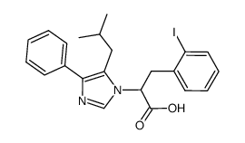 3-(2-iodo-phenyl)-2-(5-isobutyl-4-phenyl-imidazol-1-yl)-propionic acid Structure