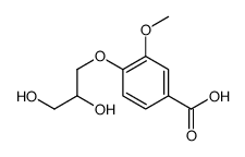 4-(2,3-dihydroxypropoxy)-3-methoxybenzoic acid结构式