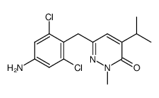 6-(4-amino-2,6-dichlorobenzyl)-4-isopropyl-2-methyl-2H-pyridazin-3-one结构式