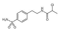 Propanamide, N-[2-[4-(aminosulfonyl)phenyl]ethyl]-2-chloro Structure