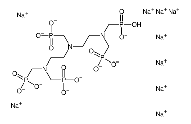 nonasodium hydrogen [[(phosphonatomethyl)imino]bis[ethane-2,1-diylnitrilobis(methylene)]]tetrakisphosphonate结构式