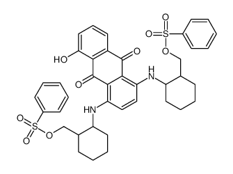 [(9,10-dihydro-5-hydroxy-9,10-dioxo-1,4-anthrylene)bis(iminocyclohexane-1,2-diylmethylene)]bis(benzenesulphonic) acid Structure