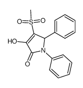 3-hydroxy-4-(methylsulfonyl)-1,5-diphenyl-3-pyrrolin-2-one结构式