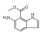 1H-Indole-7-carboxylic acid, 6-amino-, methyl ester结构式