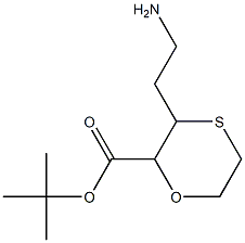 3-(2-aminoethyl)-4-Thiomorpholinecarboxylic acid 1,1-dimethylethyl ester结构式