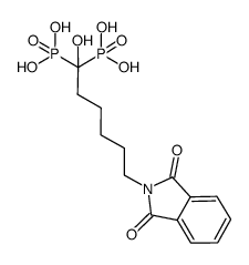 [6-(1,3-dioxo-1,3-dihydroisoindol-2-yl)-1-hydroxy-1-phosphonohexyl]phosphonic acid Structure