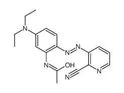 N-[2-[(2-cyanopyridin-3-yl)diazenyl]-5-(diethylamino)phenyl]acetamide Structure