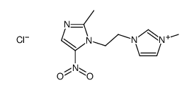 2-methyl-1-[2-(3-methylimidazol-3-ium-1-yl)ethyl]-5-nitroimidazole,chloride Structure