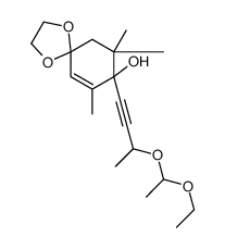 8-[3-(1-ethoxyethoxy)but-1-ynyl]-7,9,9-trimethyl-1,4-dioxaspiro[4.5]dec-6-en-8-ol Structure