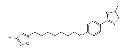 3-methyl-5-[7-[4-(5-methyl-4,5-dihydro-1,3-oxazol-2-yl)phenoxy]heptyl]-1,2-oxazole结构式