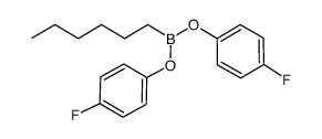 di(p-fluorophenoxy)hexylborane Structure